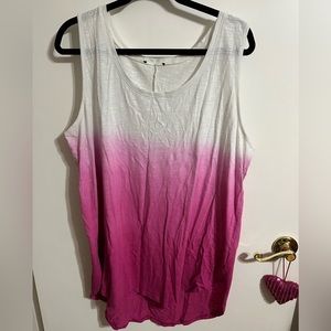2X Pink ombré sleeveless shirt